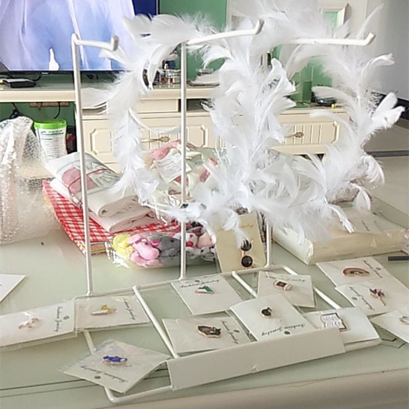 Asztali ékszertartó – nedvességálló, PP anyag, fülbevaló-tároló