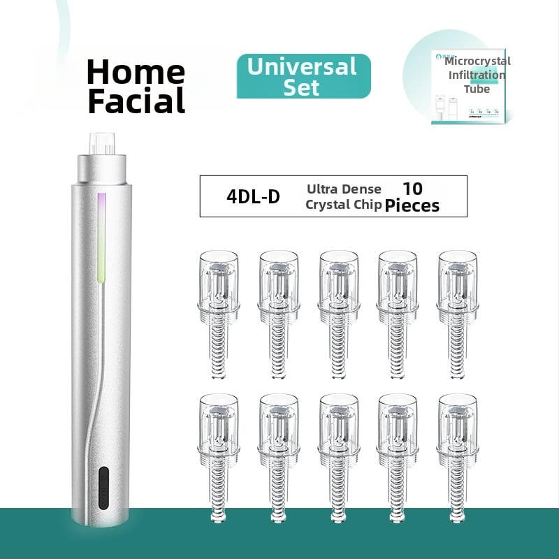 Instrument de îngrijire a pielii cu microcristale de apă Interstellar Water-Light, infuzie cu micro-ace neinvazive nano-chip — portabil, baterie 500–800 mAh, IPx0, utilizare casnică