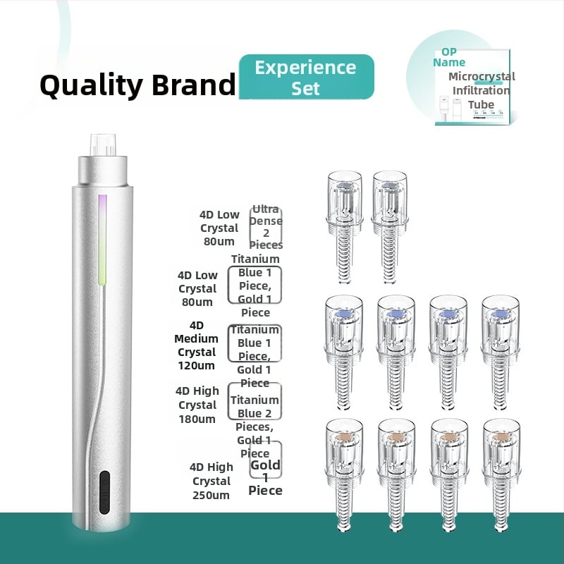 Instrument de îngrijire a pielii cu microcristale de apă Interstellar Water-Light, infuzie cu micro-ace neinvazive nano-chip — portabil, baterie 500–800 mAh, IPx0, utilizare casnică