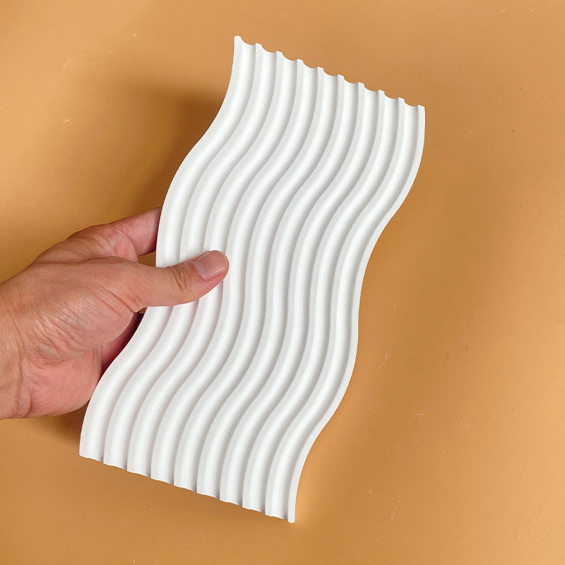 Posuda od gipsa s valovitim uzorkom, dekor za stol i zid, ručna izrada, nordijski stil