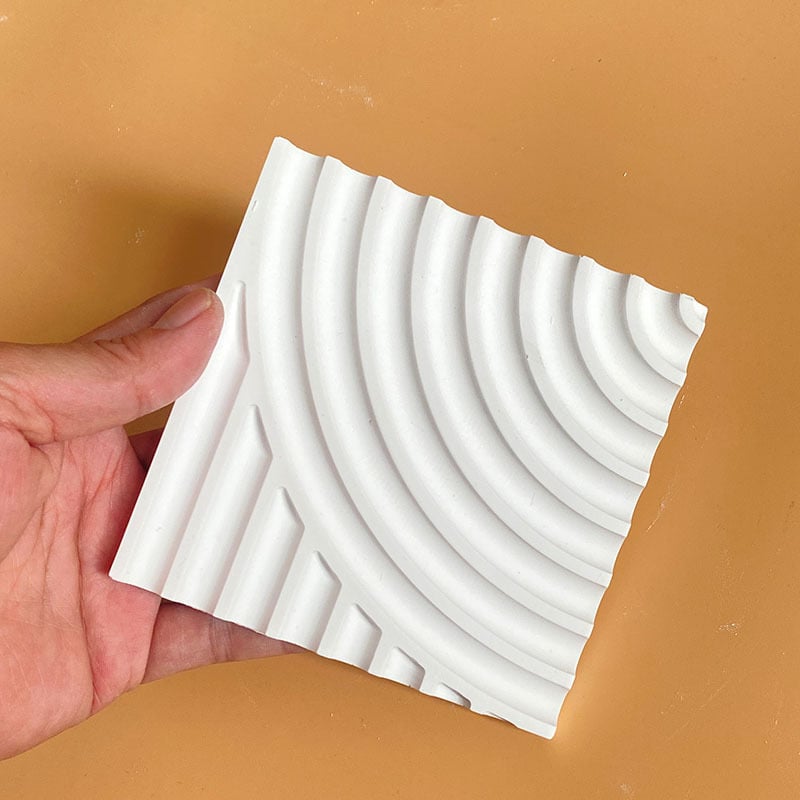 Posuda od gipsa s valovitim uzorkom, dekor za stol i zid, ručna izrada, nordijski stil