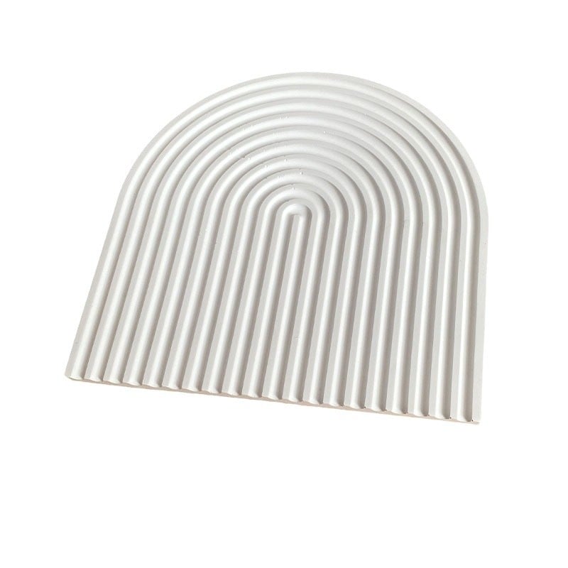 Posuda od gipsa s valovitim uzorkom, dekor za stol i zid, ručna izrada, nordijski stil