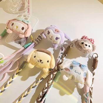 Pamia pútko na mobilný telefón — dámsky štýl, nylonové šnúry, plastová spona, zadný klip, krížový dizajn