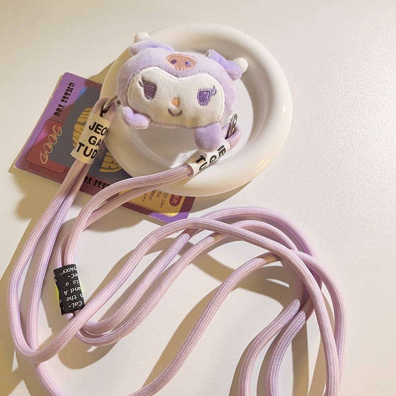 Pamia pútko na mobilný telefón — dámsky štýl, nylonové šnúry, plastová spona, zadný klip, krížový dizajn