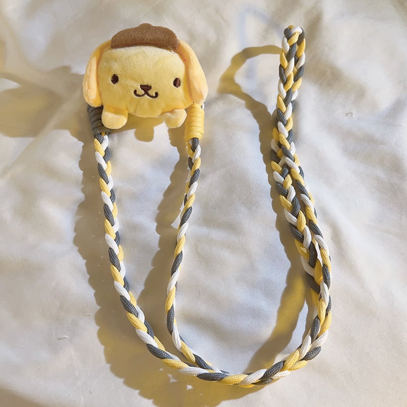 Pamia pútko na mobilný telefón — dámsky štýl, nylonové šnúry, plastová spona, zadný klip, krížový dizajn