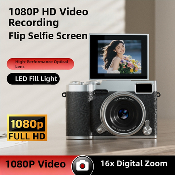 Kvázi-profesionálny digitálny fotoaparát so snímačom CCD, 16x optický zoom, maximálne rozlíšenie 1280x1024, LCD displej, elektronická stabilizácia obrazu