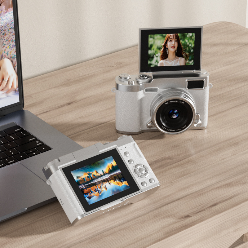 Aparat digital cu senzor CCD, zoom optic 16x, rezoluție maximă 1280x1024, ecran LCD, stabilizare electronică a imaginii