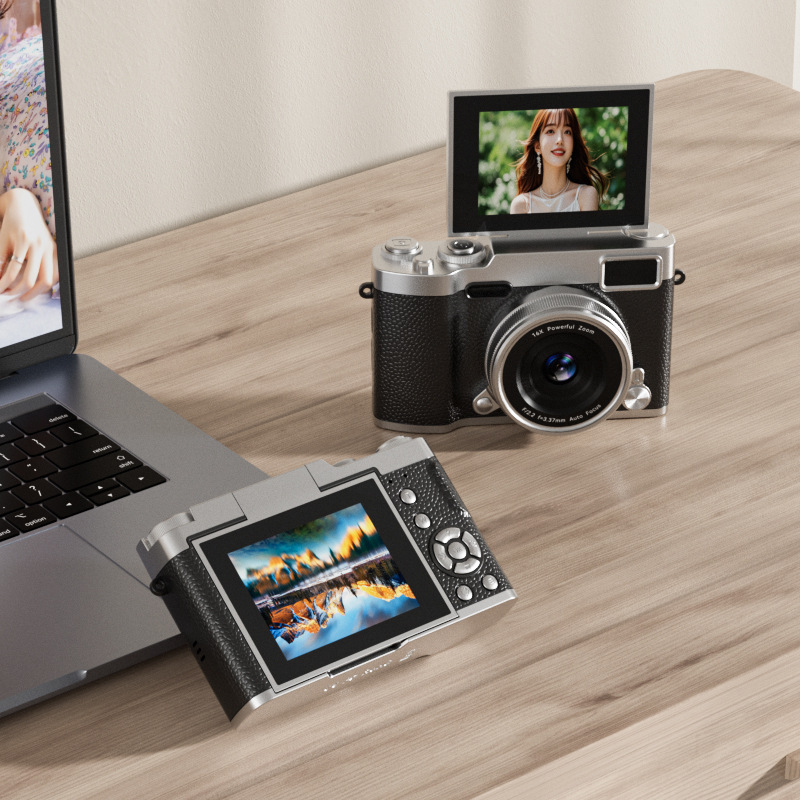 Aparat digital cu senzor CCD, zoom optic 16x, rezoluție maximă 1280x1024, ecran LCD, stabilizare electronică a imaginii