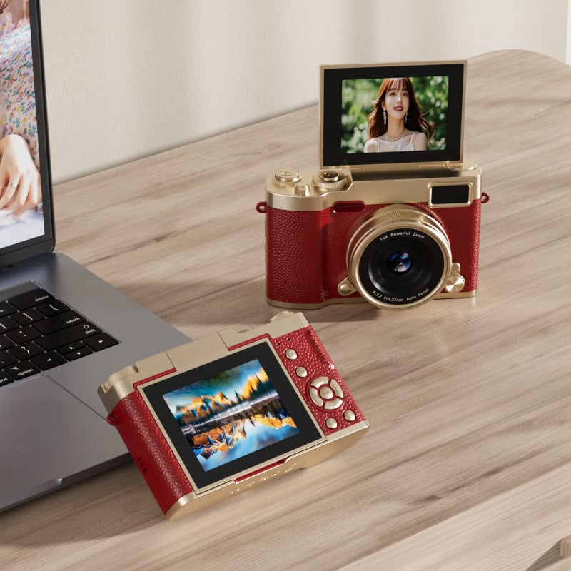 Aparat digital cu senzor CCD, zoom optic 16x, rezoluție maximă 1280x1024, ecran LCD, stabilizare electronică a imaginii