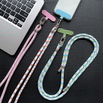 Lanyard na mobilný telefón, polyesterový šnúra, kovová spona, unisex, Love cool caterpillar