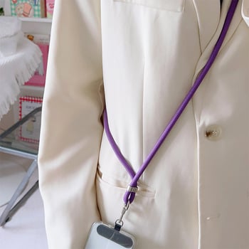 Lanyard na mobilný telefón, polyesterový šnúra, kovová spona, unisex, Love cool caterpillar