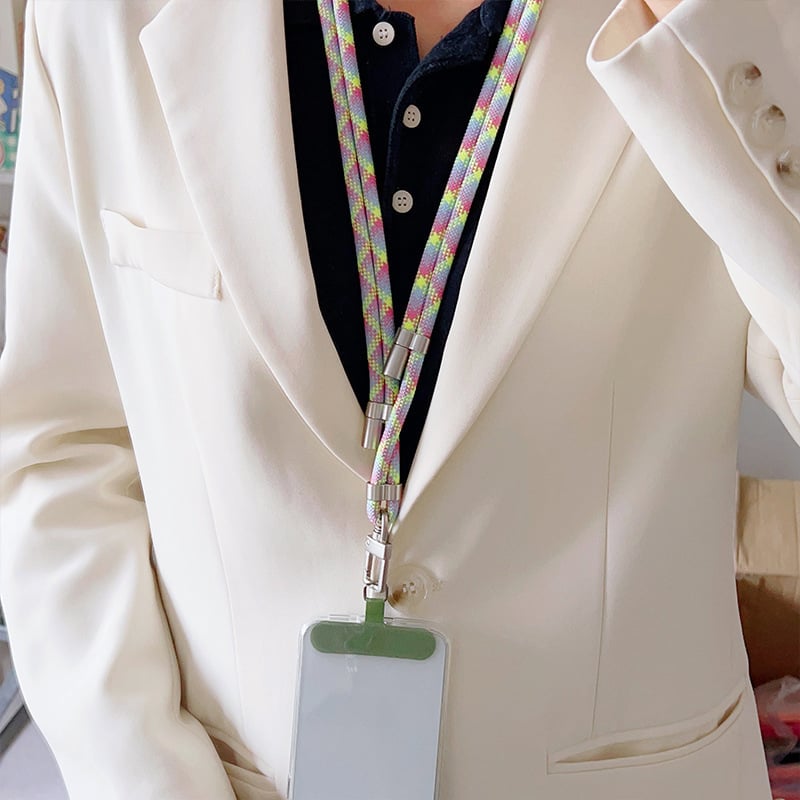 Lanyard na mobilný telefón, polyesterový šnúra, kovová spona, unisex, Love cool caterpillar