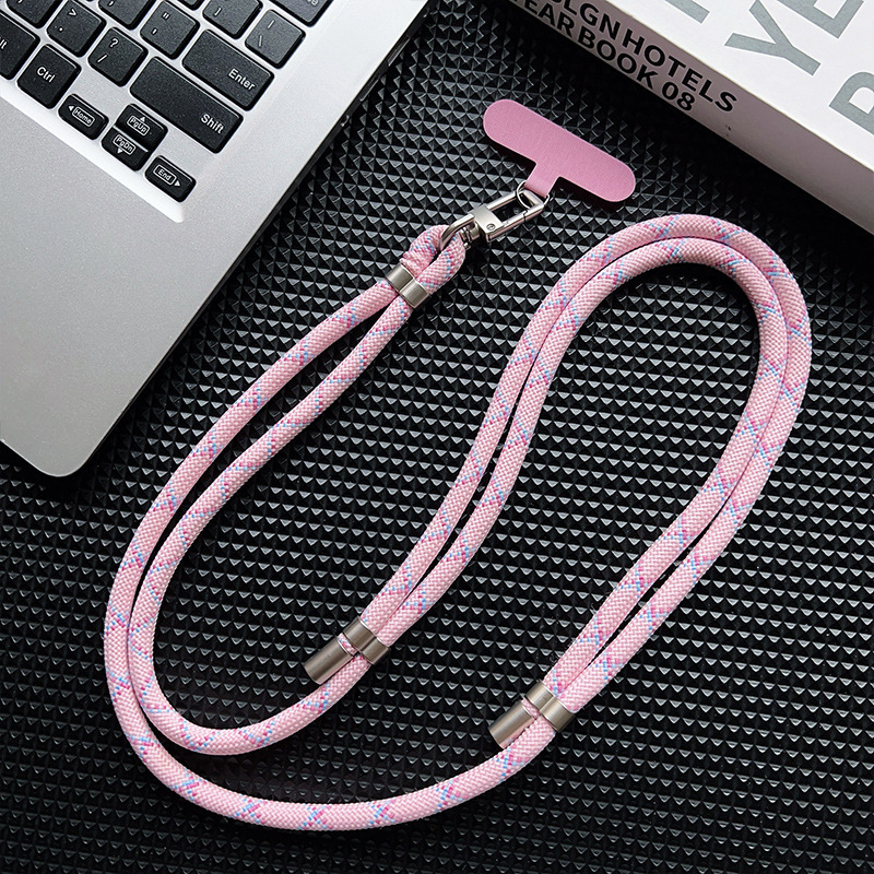 Lanyard na mobilný telefón, polyesterový šnúra, kovová spona, unisex, Love cool caterpillar