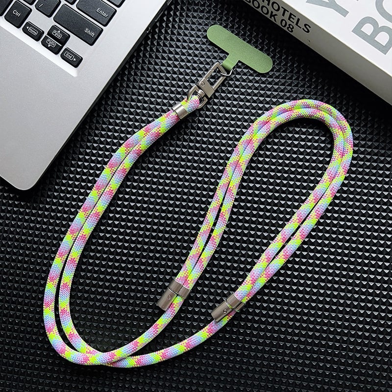 Lanyard na mobilný telefón, polyesterový šnúra, kovová spona, unisex, Love cool caterpillar