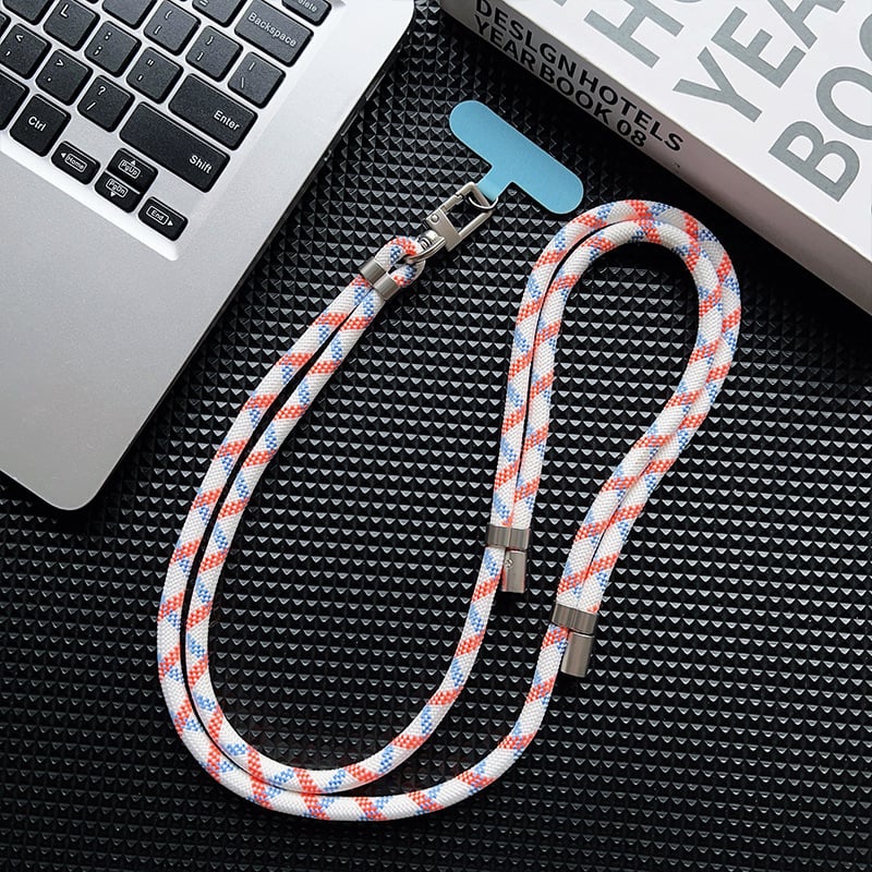 Lanyard na mobilný telefón, polyesterový šnúra, kovová spona, unisex, Love cool caterpillar