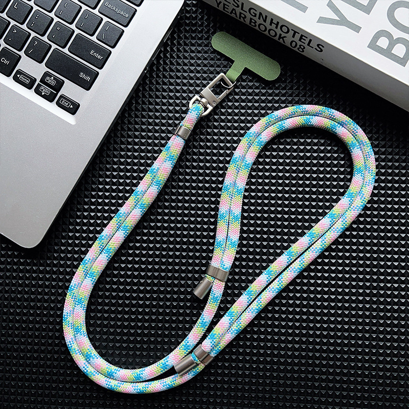 Lanyard na mobilný telefón, polyesterový šnúra, kovová spona, unisex, Love cool caterpillar