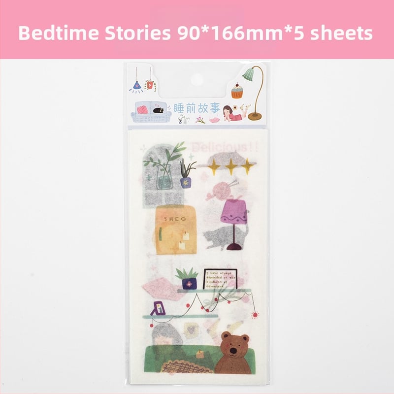 Бележник с хартиени стикери за дневник — сладки карикатури, модел HZ0183, печат, серия And paper stickers