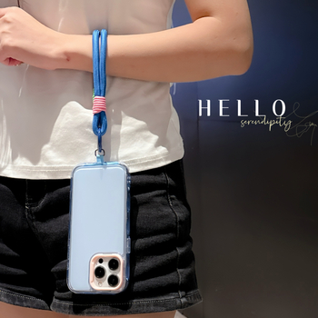 Șnur pentru telefon cu clips, design unisex, corp din nylon, sfoară din poliester, cataramă metalică