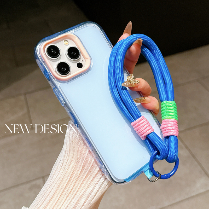 Șnur pentru telefon cu clips, design unisex, corp din nylon, sfoară din poliester, cataramă metalică