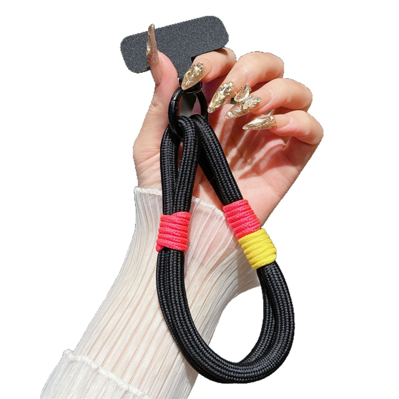 Șnur pentru telefon cu clips, design unisex, corp din nylon, sfoară din poliester, cataramă metalică