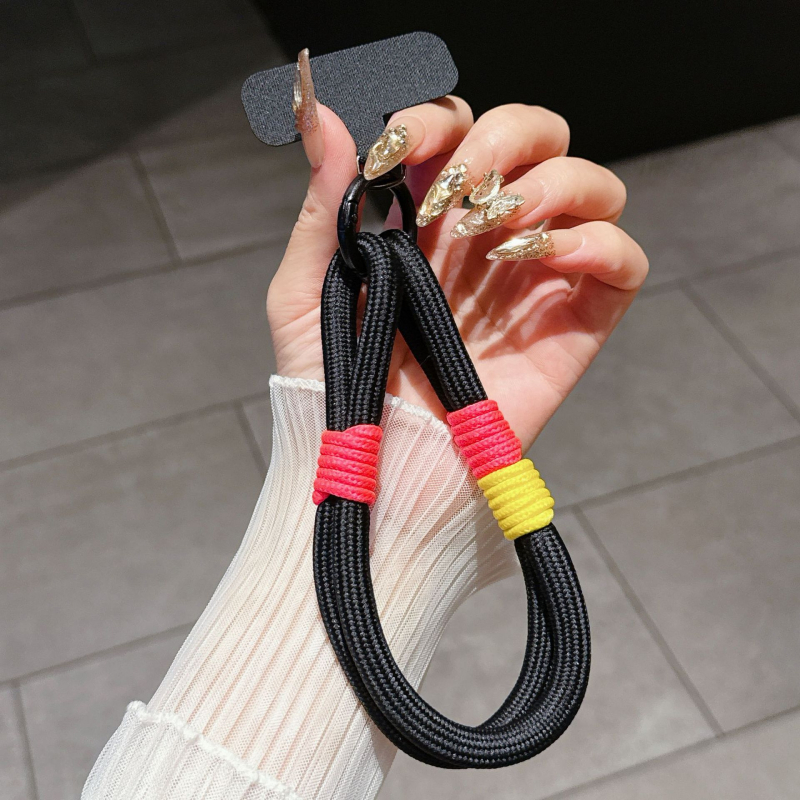 Șnur pentru telefon cu clips, design unisex, corp din nylon, sfoară din poliester, cataramă metalică