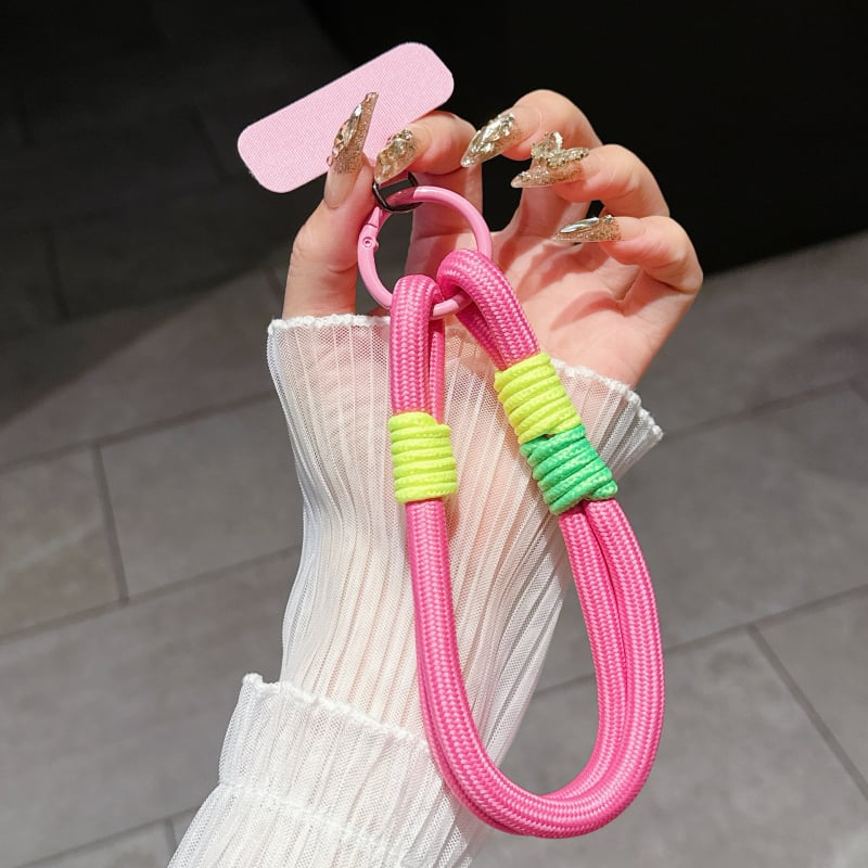 Șnur pentru telefon cu clips, design unisex, corp din nylon, sfoară din poliester, cataramă metalică