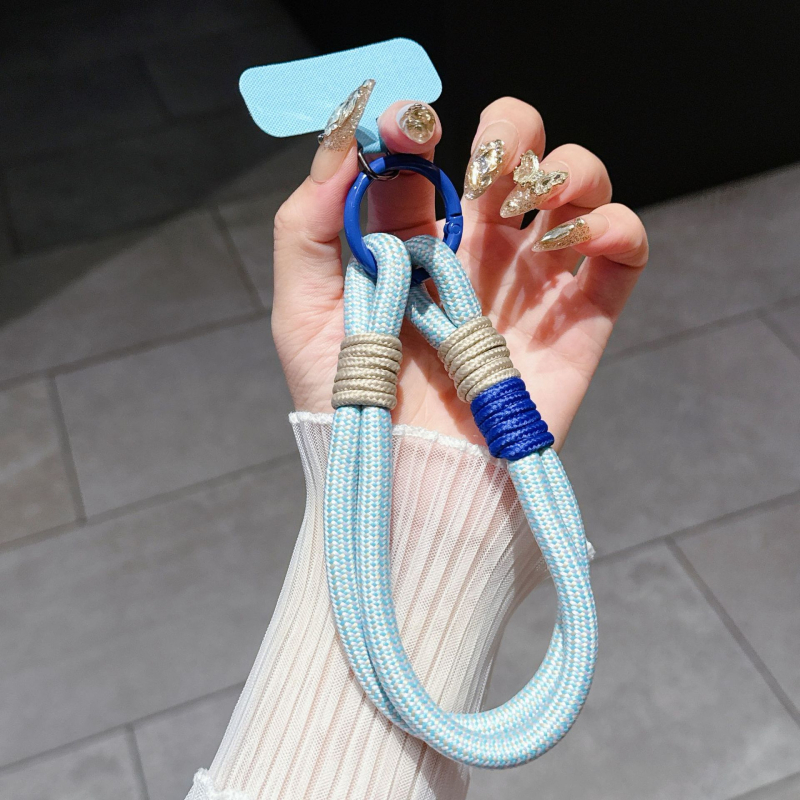 Șnur pentru telefon cu clips, design unisex, corp din nylon, sfoară din poliester, cataramă metalică