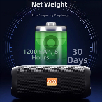 Voice of Berlin Bluetooth reproduktor so subwooferom - IPX7 vodotesný, 100 Hz-20 kHz, SNR ≥70 dB, Bluetooth/TF/USB/AUX