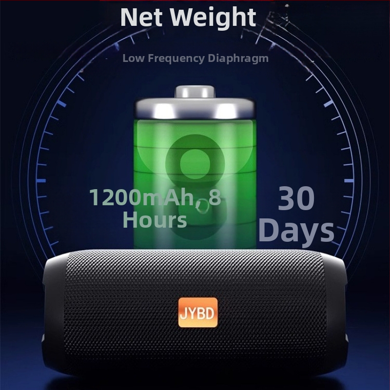 Voice of Berlin Bluetooth reproduktor so subwooferom - IPX7 vodotesný, 100 Hz-20 kHz, SNR ≥70 dB, Bluetooth/TF/USB/AUX