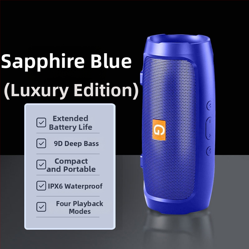 Voice of Berlin Bluetooth reproduktor so subwooferom - IPX7 vodotesný, 100 Hz-20 kHz, SNR ≥70 dB, Bluetooth/TF/USB/AUX