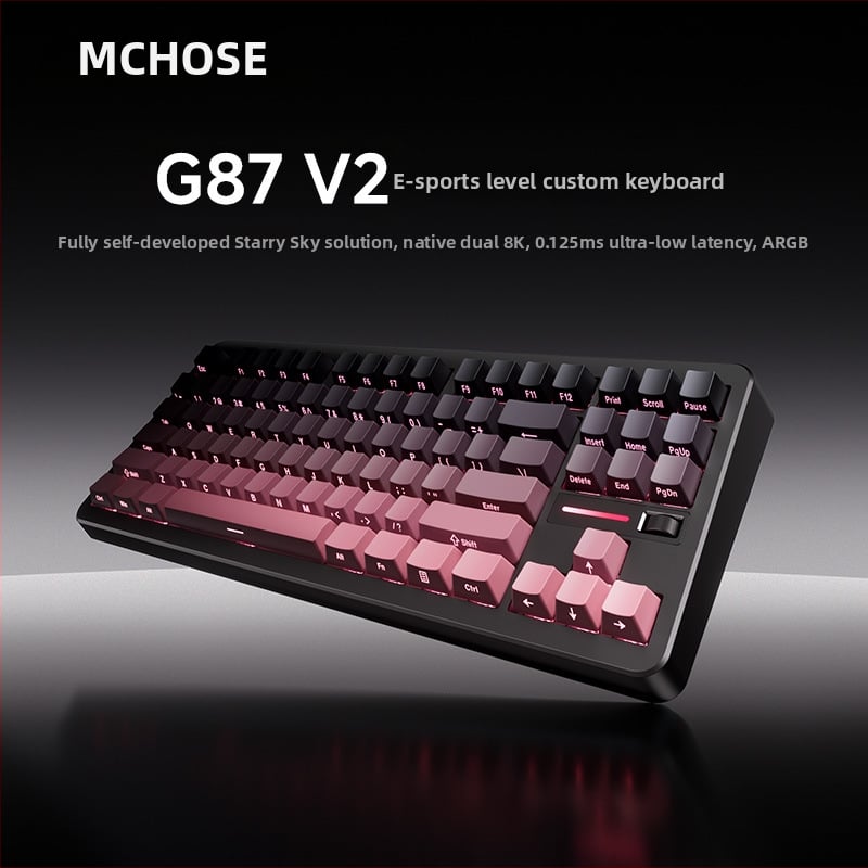 MCHOSE G87V2 mehanička tipkovnica s gasket konstrukcijom, 87 tipki, tri načina rada, RGB osvjetljenje
