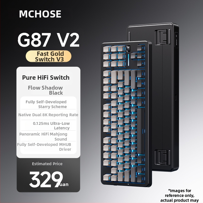 MCHOSE G87V2 mehanička tipkovnica s gasket konstrukcijom, 87 tipki, tri načina rada, RGB osvjetljenje