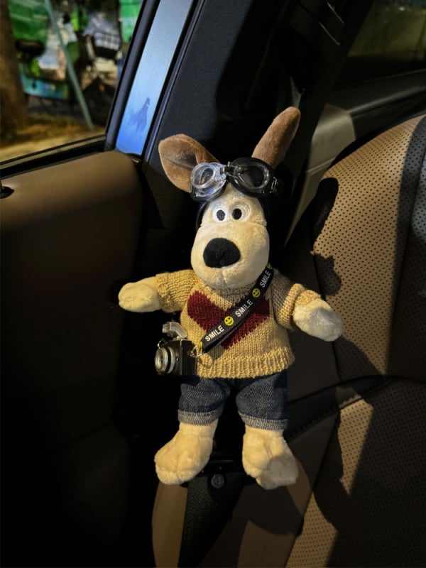 Καλύμματα ώμου ζώνης αυτοκινήτου με χαριτωμένο σκυλάκι – μαλακό ύφασμα, εσωτερική διακόσμηση