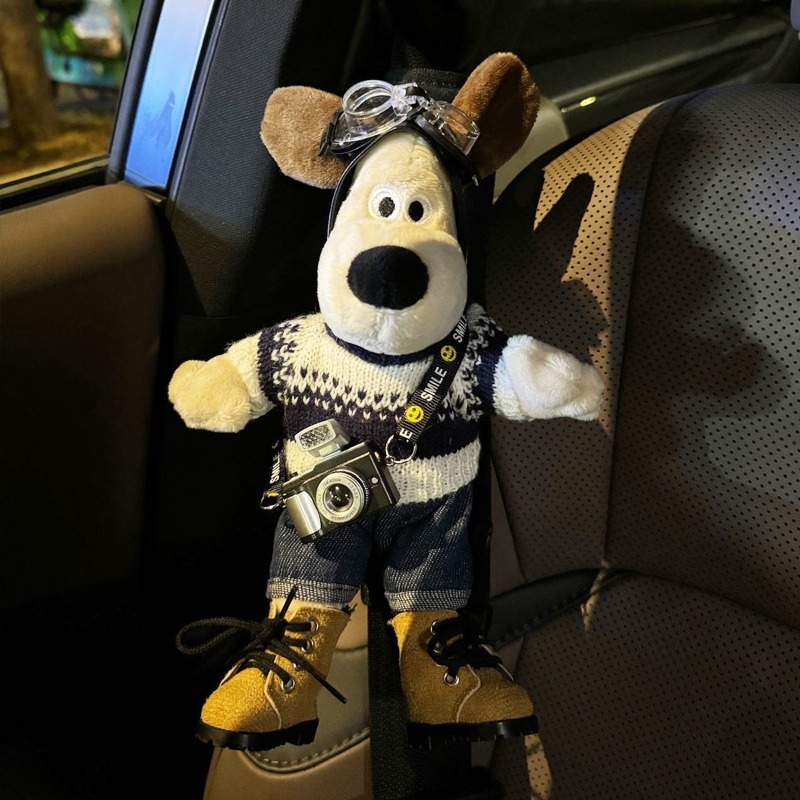 Καλύμματα ώμου ζώνης αυτοκινήτου με χαριτωμένο σκυλάκι – μαλακό ύφασμα, εσωτερική διακόσμηση