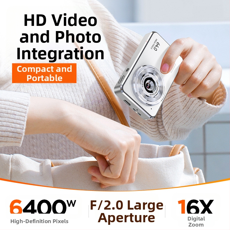 Digitaalne kaamera CMOS-sensoriga, 4,8 MP, 2,4-tolline puutetundlik ekraan, elektrooniline pildistabiliseerimine, SD-kaardi salvestus