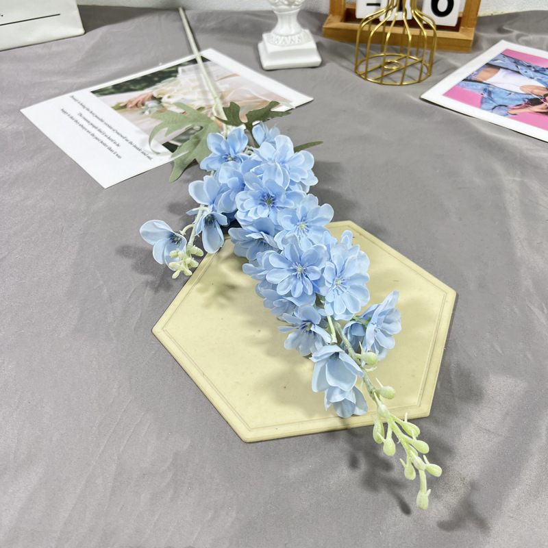Garden svileno cvijeće Delphinium i Hyacint, aranžman za vjenčanja i kućnu dekoraciju