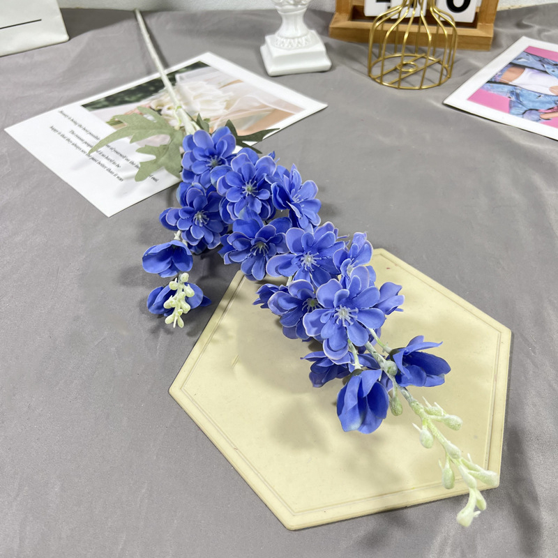 Garden svileno cvijeće Delphinium i Hyacint, aranžman za vjenčanja i kućnu dekoraciju