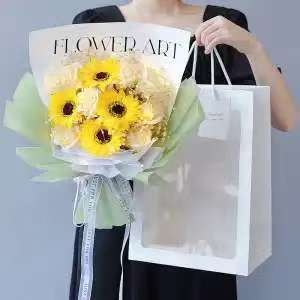 Букет сапунени цветя с Gypsophila и рози - ръчна изработка, готов продукт