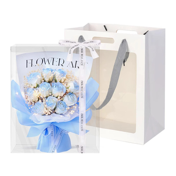 Букет сапунени цветя с Gypsophila и рози - ръчна изработка, готов продукт