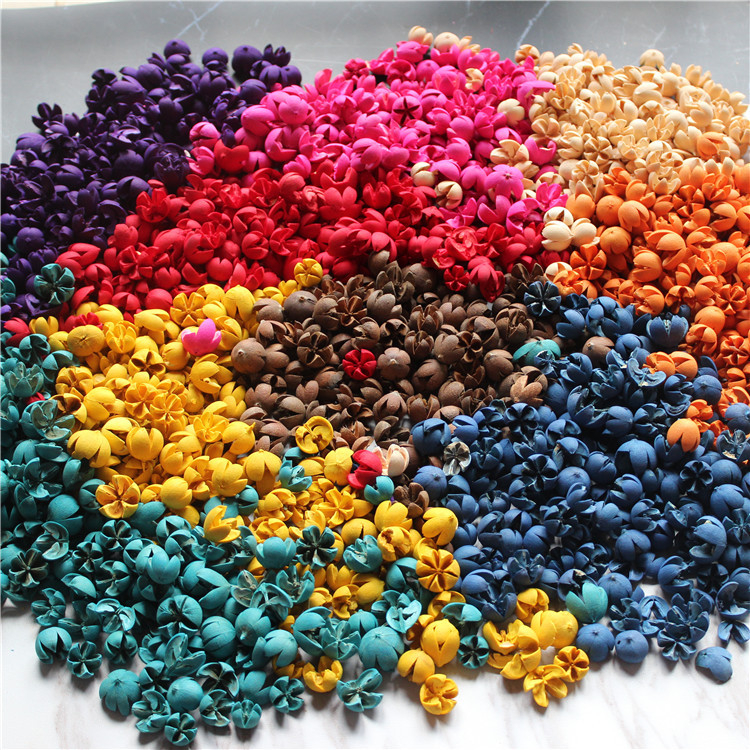 Сушени цветя от фисташка, флористичен материал, избелени и боядисани, марка Flower Thousands of Families