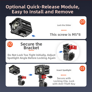 Φακός λέιζερ για μοτοσικλέτα, μοντέλο C260, 12V, λέιζερ φως