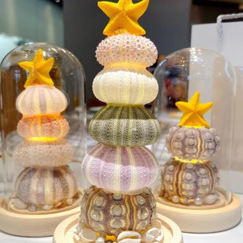 Kit DIY pentru lampă de noapte: meduză în cochilie de arici de mare – SHAOYU, Material: Altceva, Varietate: Altceva