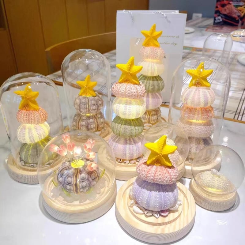 Kit DIY pentru lampă de noapte: meduză în cochilie de arici de mare – SHAOYU, Material: Altceva, Varietate: Altceva