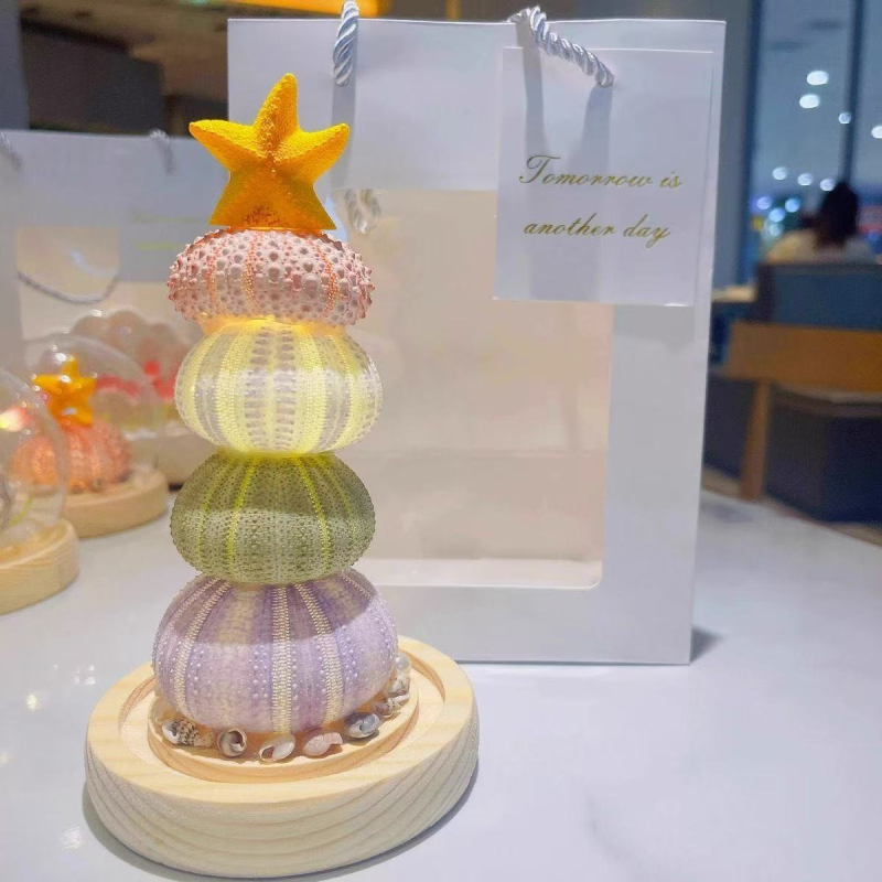 Kit DIY pentru lampă de noapte: meduză în cochilie de arici de mare – SHAOYU, Material: Altceva, Varietate: Altceva