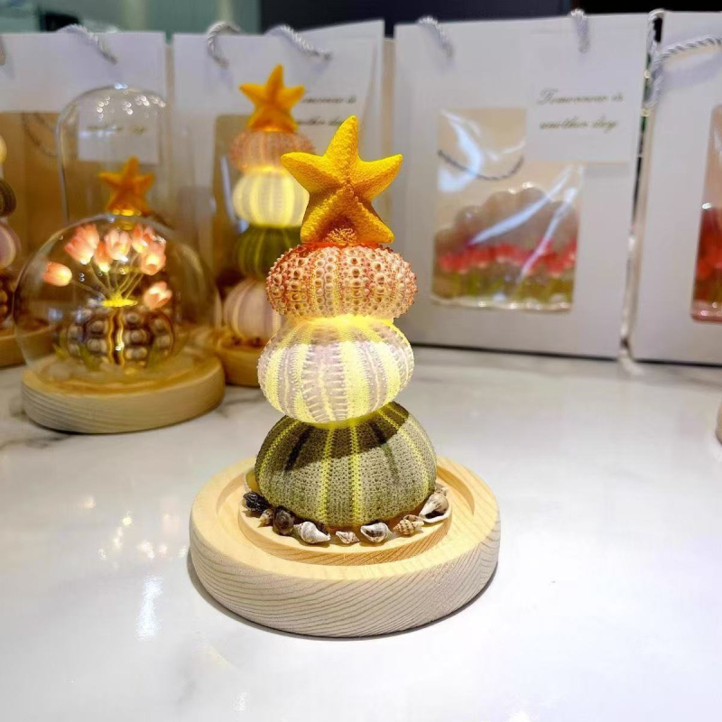 Kit DIY pentru lampă de noapte: meduză în cochilie de arici de mare – SHAOYU, Material: Altceva, Varietate: Altceva