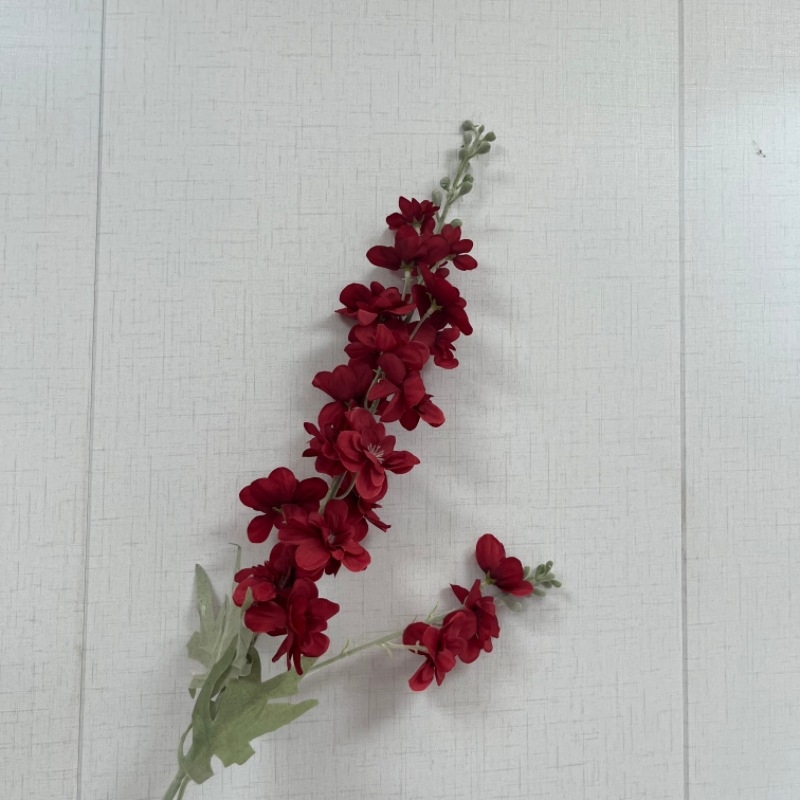 Umjetni cvijet Delphinium, flokirani svilenkasti materijal, reljefna tekstura, sorta 19037836944, pogodno za vjenčanja, rekvizite za fotografiranje i kućnu dekoraciju