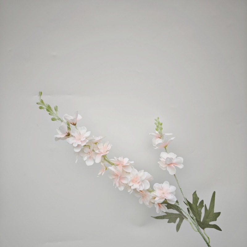 Umjetni cvijet Delphinium, flokirani svilenkasti materijal, reljefna tekstura, sorta 19037836944, pogodno za vjenčanja, rekvizite za fotografiranje i kućnu dekoraciju