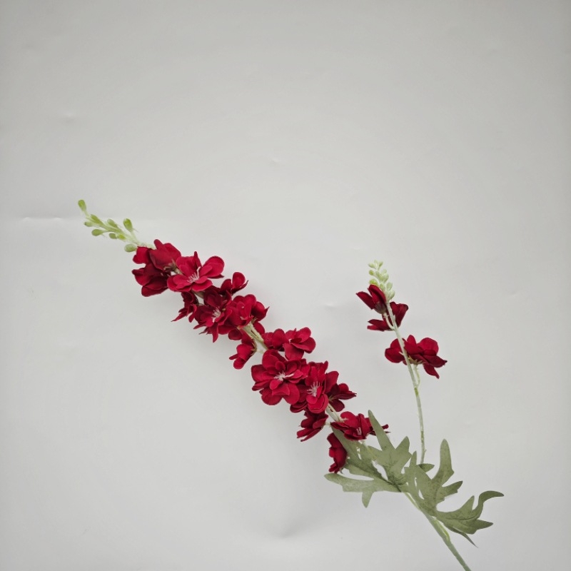 Umjetni cvijet Delphinium, flokirani svilenkasti materijal, reljefna tekstura, sorta 19037836944, pogodno za vjenčanja, rekvizite za fotografiranje i kućnu dekoraciju