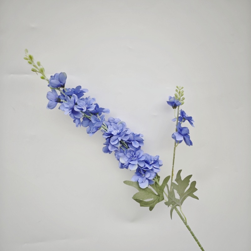 Umjetni cvijet Delphinium, flokirani svilenkasti materijal, reljefna tekstura, sorta 19037836944, pogodno za vjenčanja, rekvizite za fotografiranje i kućnu dekoraciju