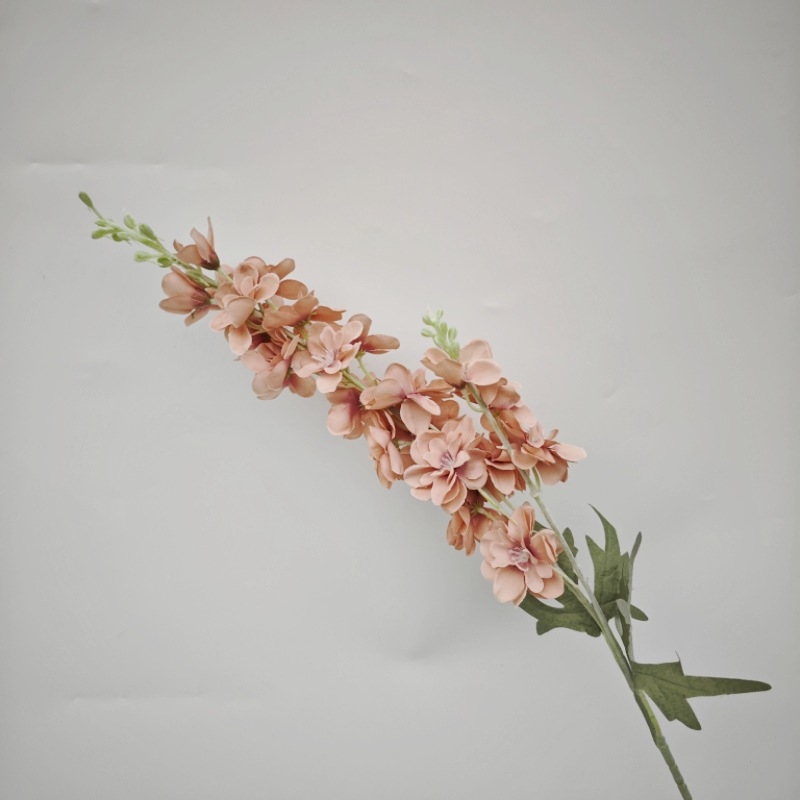 Umjetni cvijet Delphinium, flokirani svilenkasti materijal, reljefna tekstura, sorta 19037836944, pogodno za vjenčanja, rekvizite za fotografiranje i kućnu dekoraciju
